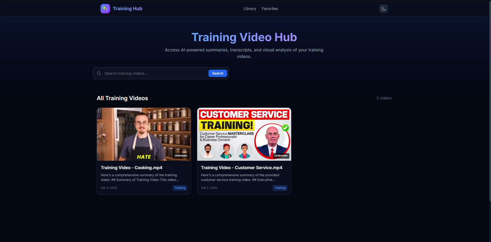 AI Training Video Hub